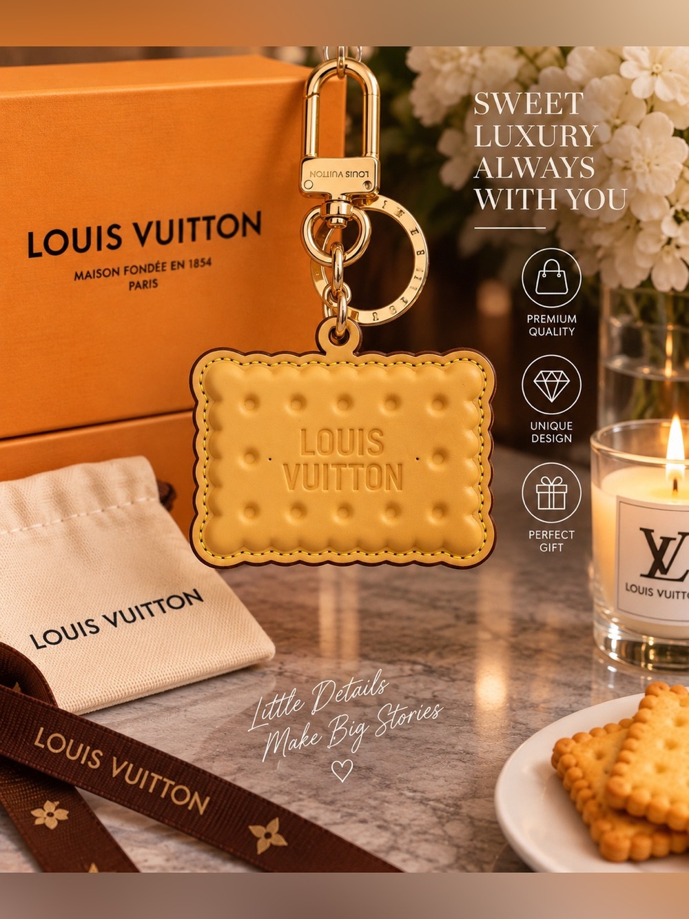 Cookie Yellow Keychain
